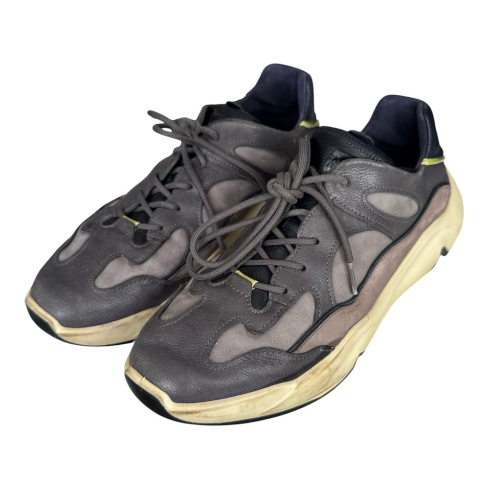 ECCO Chunky Sneaker Men's Magnet/Gravity Leather Low Top Size 9-9.5 EU 43